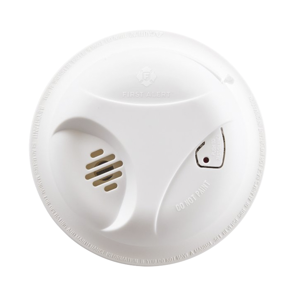 Detector de humo, autónomo, fotoeléctrico, con botón para silenciar