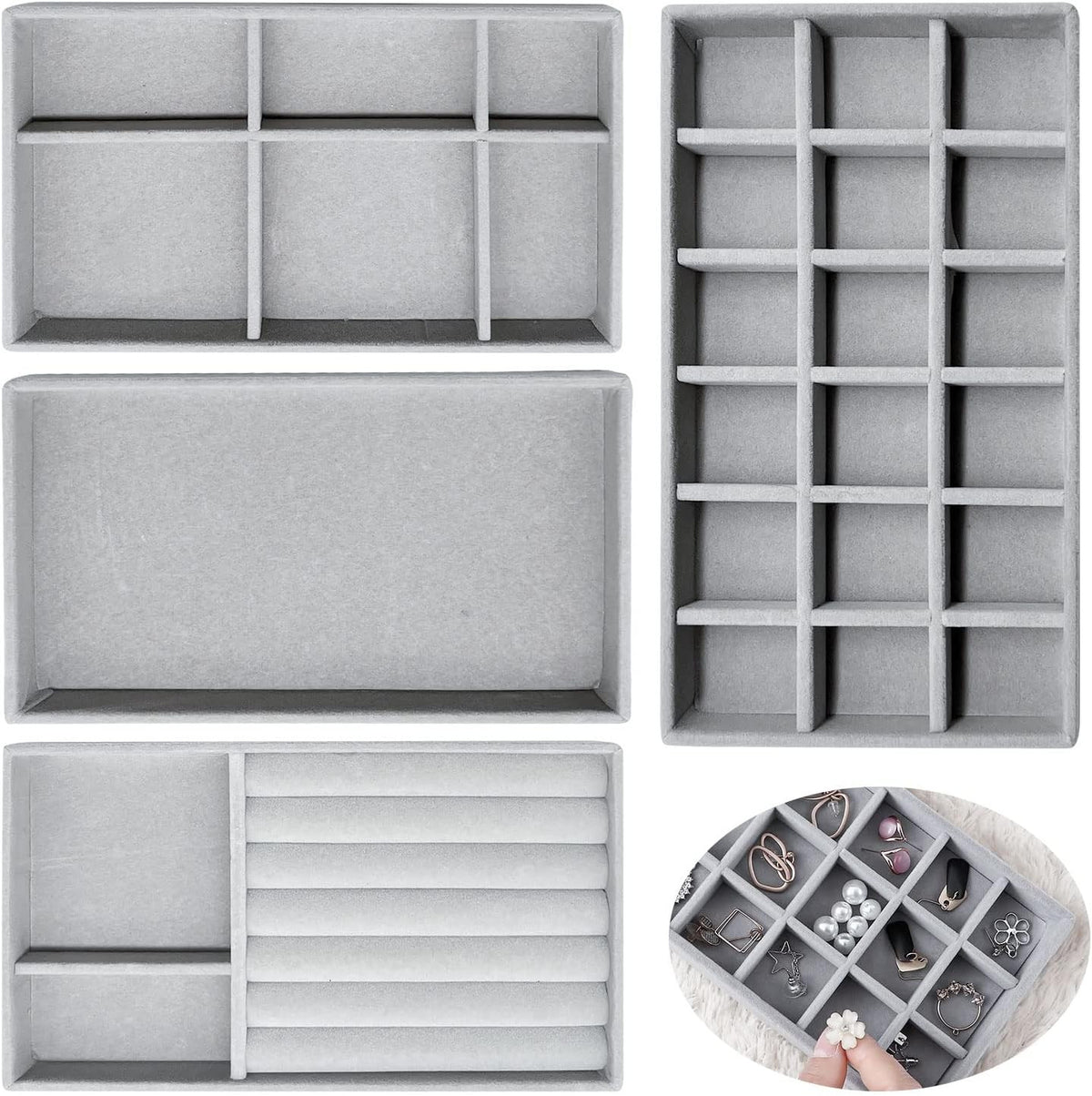 Set Joyero x 4 Organizador Joyas