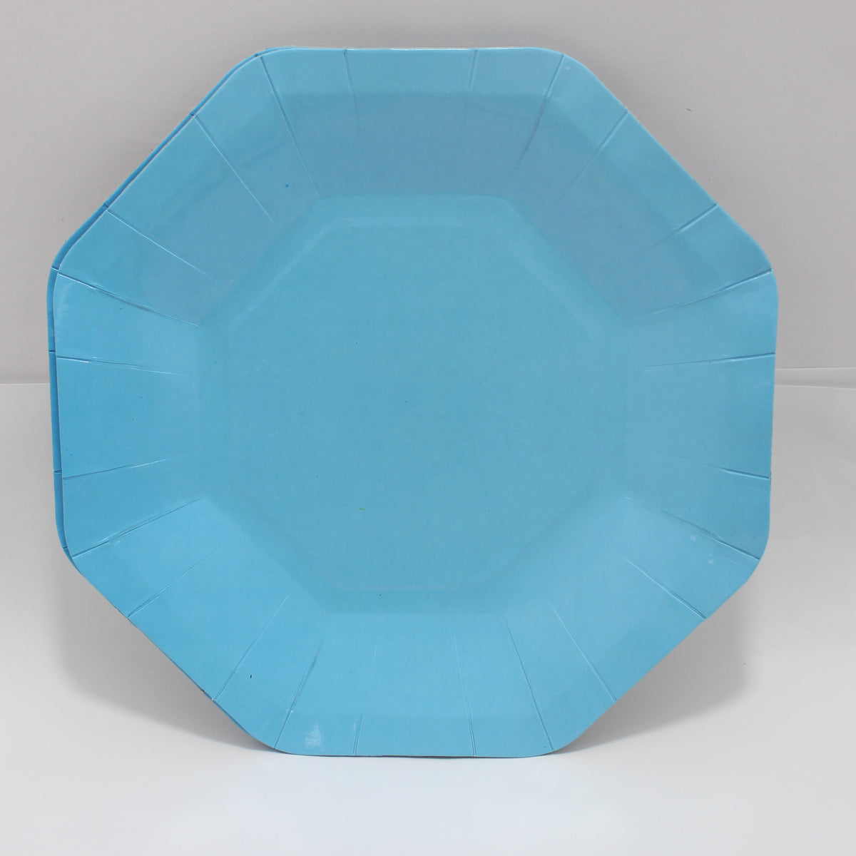 Plato hexagonal azul claro 23 cm x 10