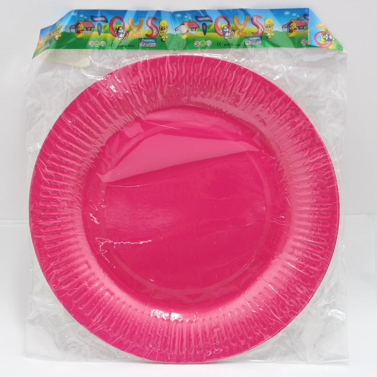 Plato carton fuscia bolsa 23cm x 10 uni