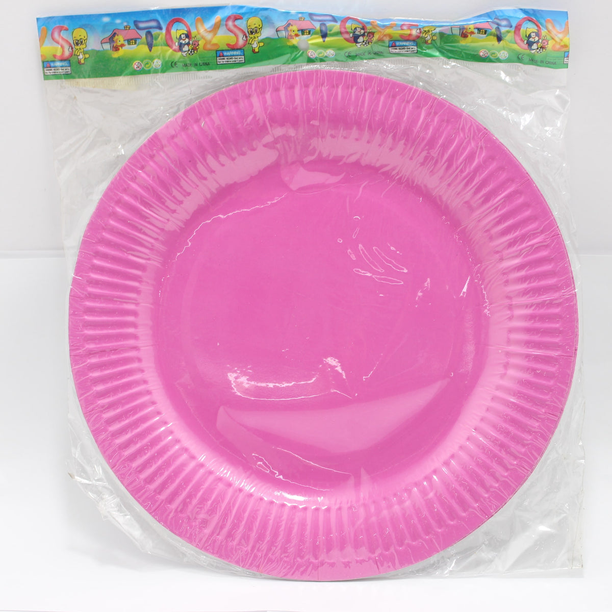 Plato fuscia carton 23cm x 10 unidades