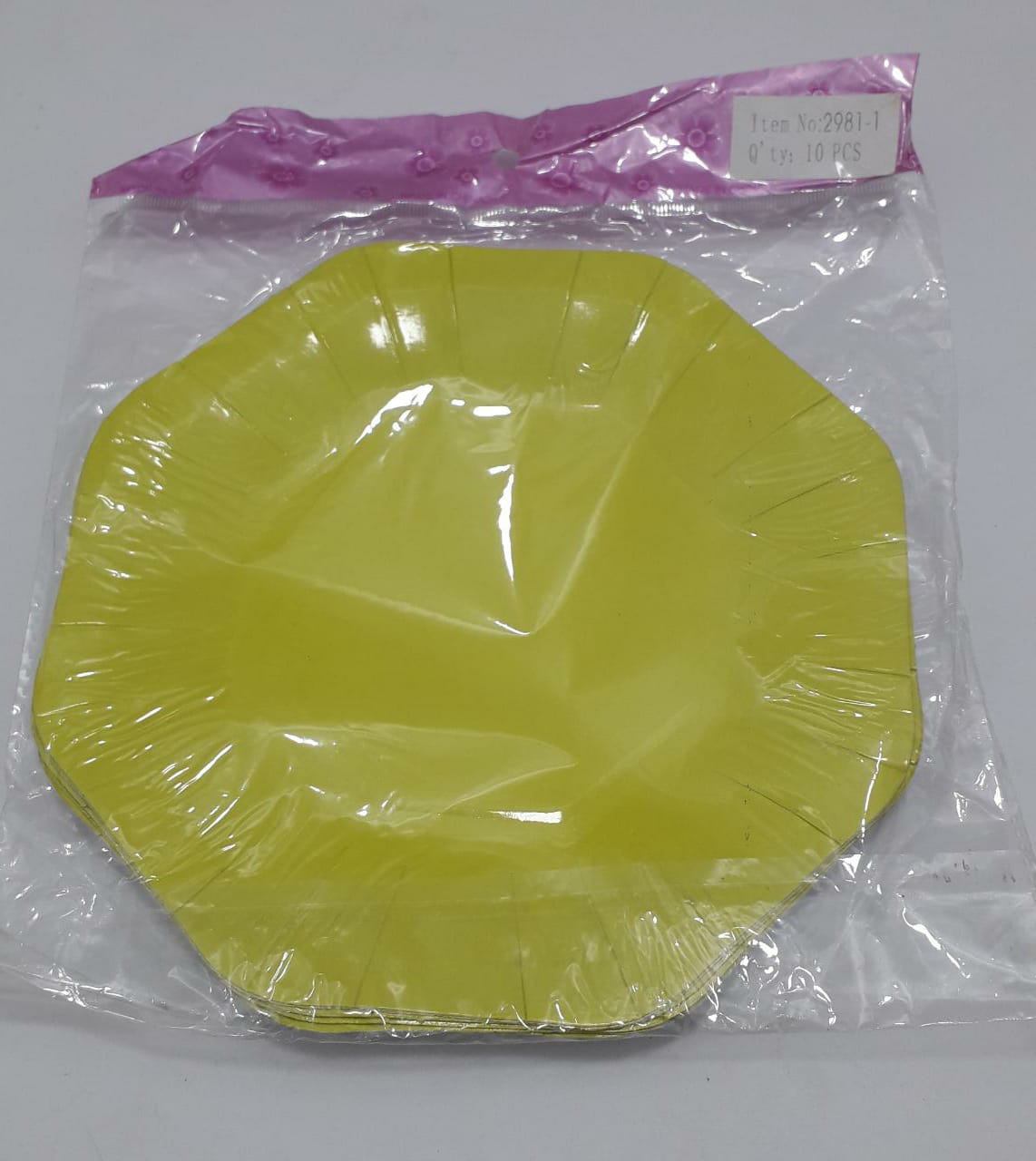 Plato verde claro carton 18cm