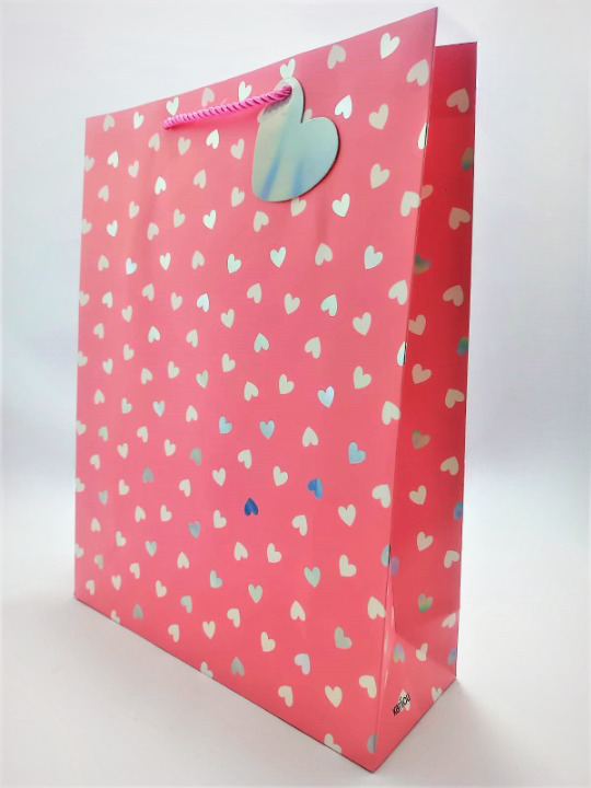 Bolsa regalo talla l corazones