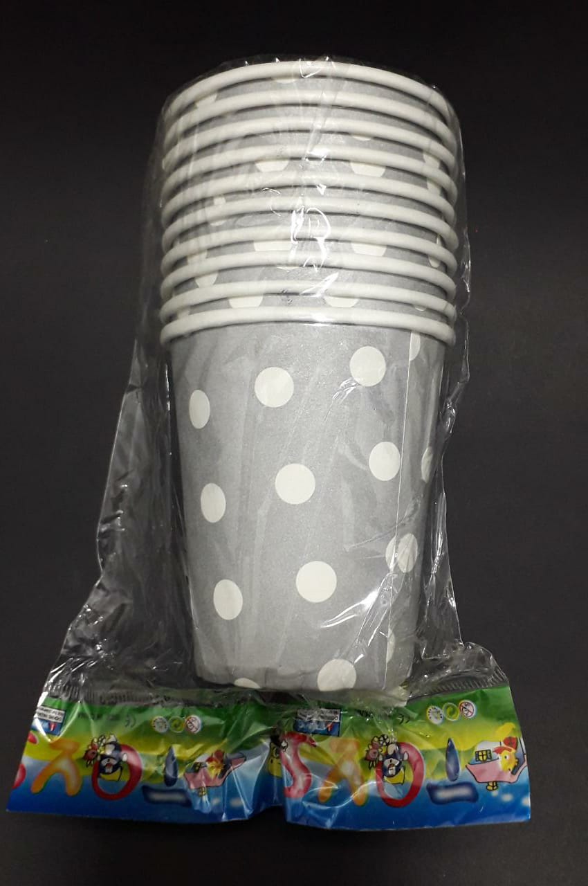 Vaso plateado puntos mate x 10 7 onz
