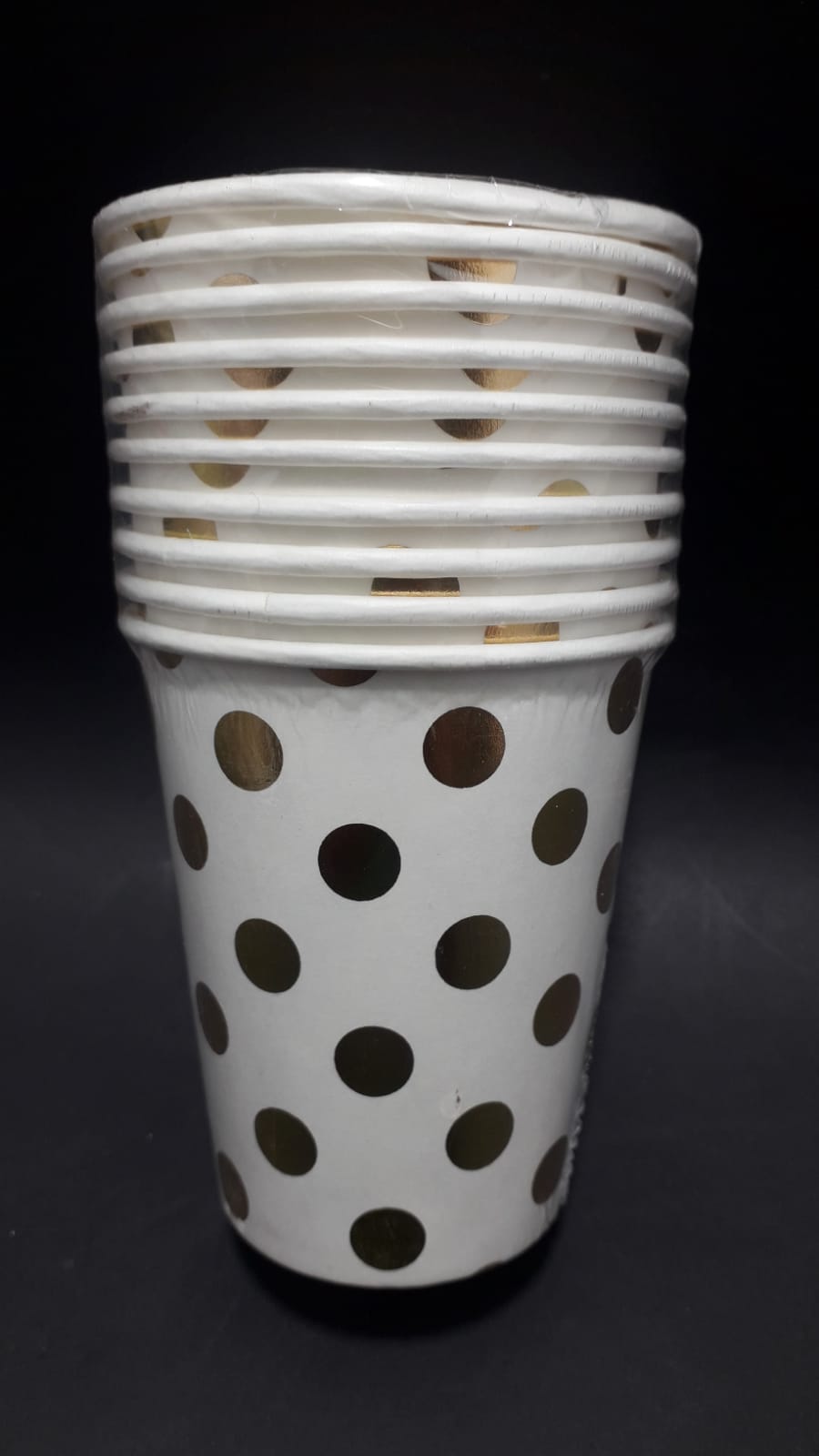 Vaso puntos dorados 7onz