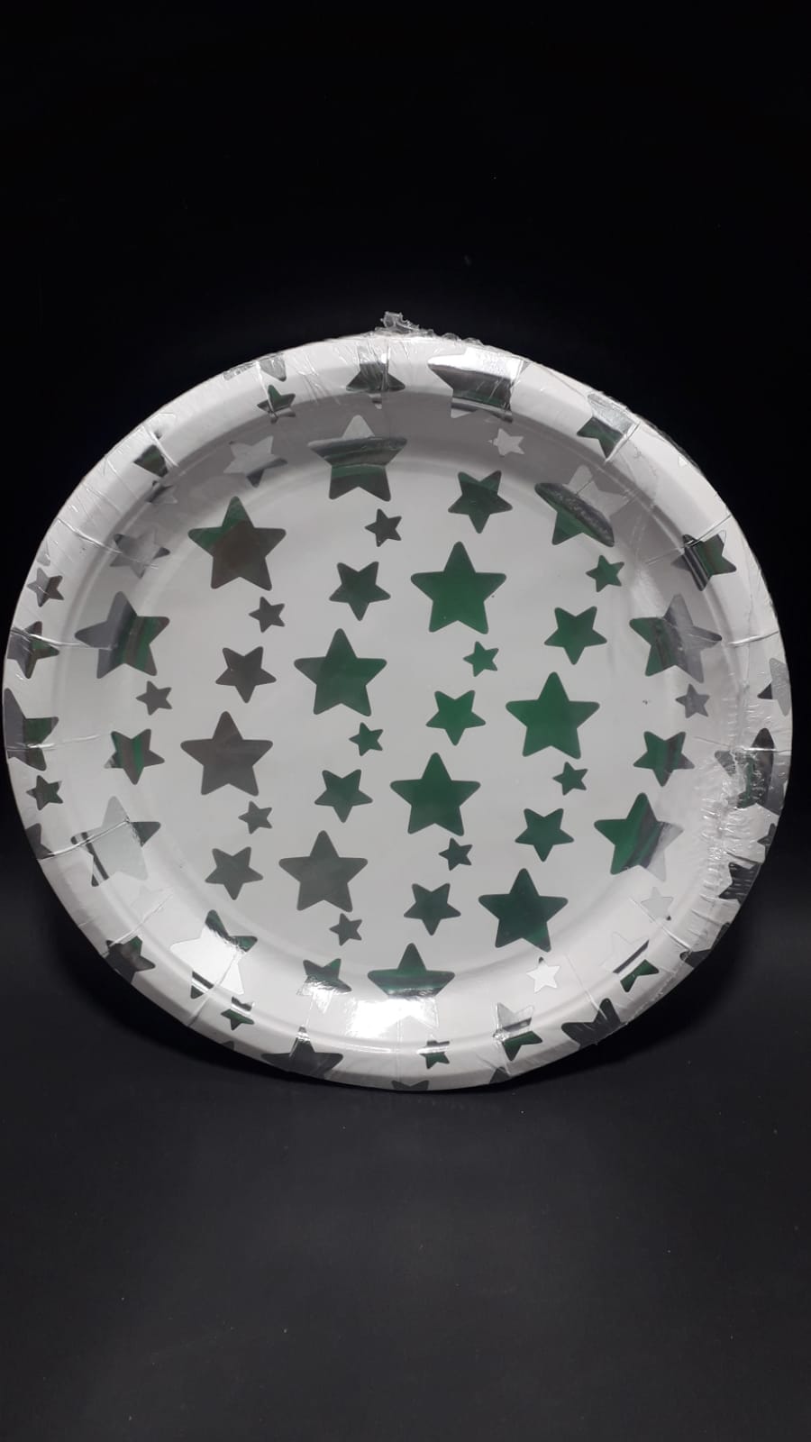 Plato estrella plateado 23cm
