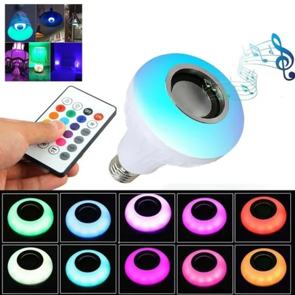 Bombillo Parlante Con Bluetooth Multicol
