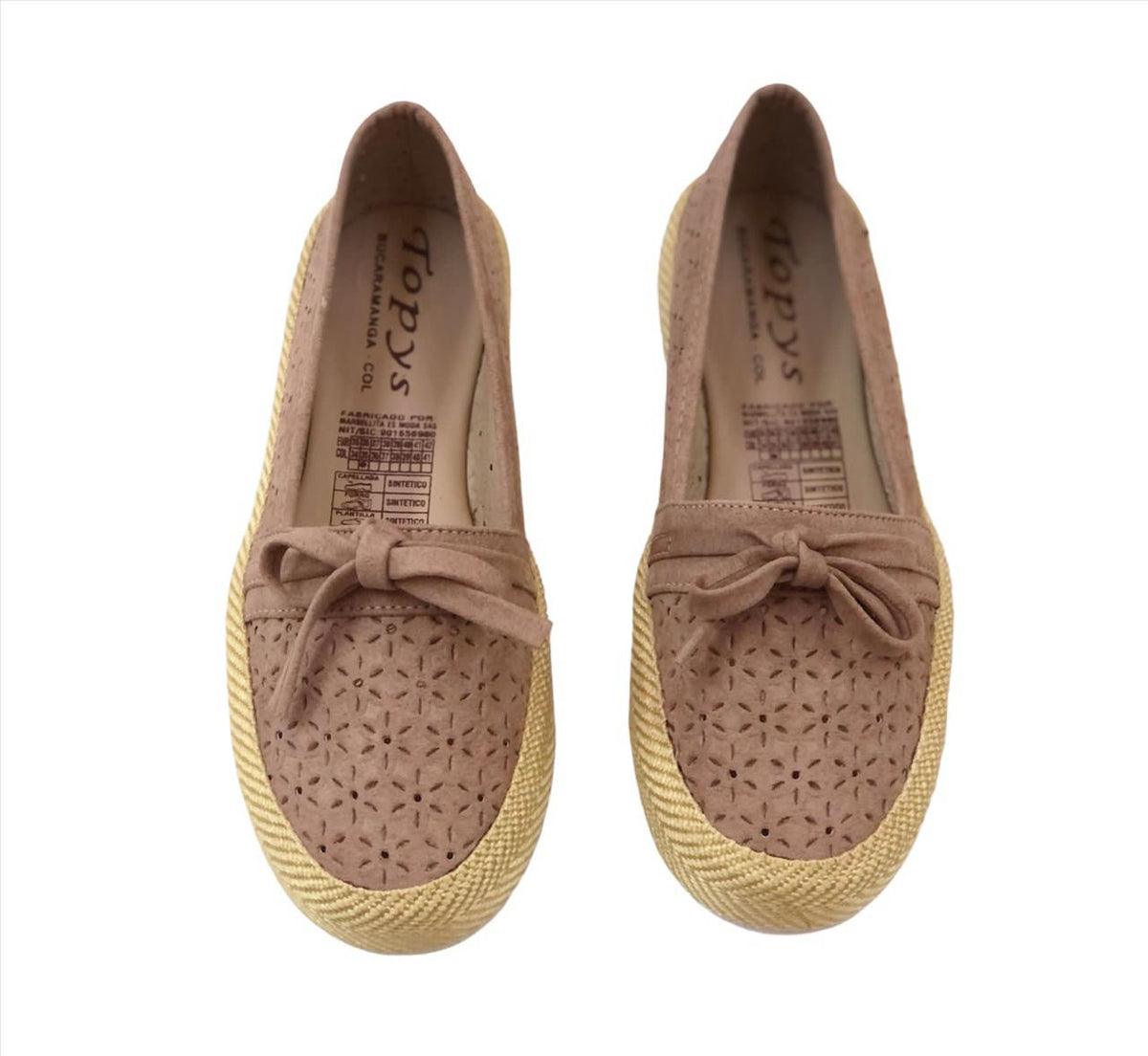 Zapatos mocasines para dama rosa nude