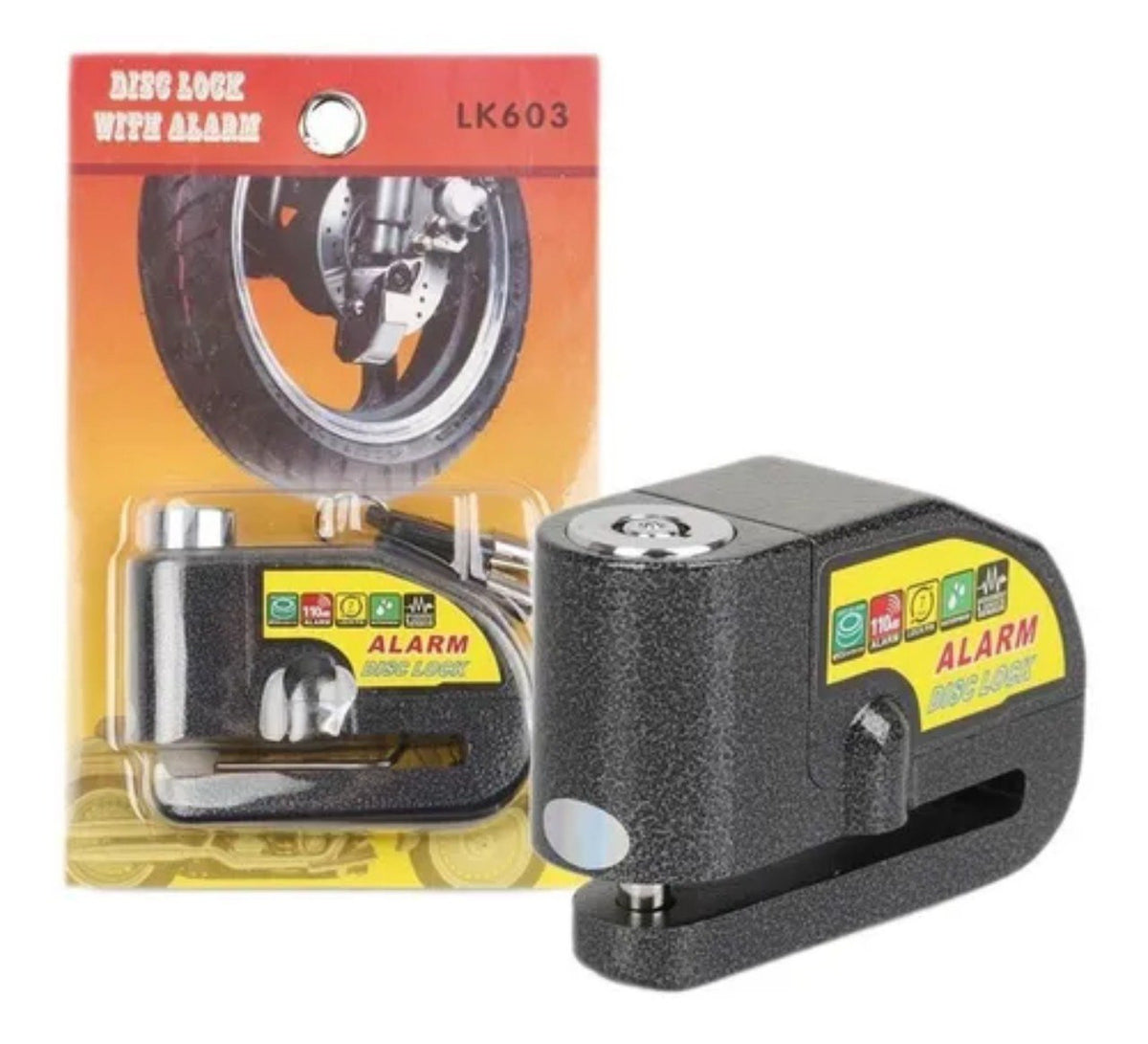 Candado Moto Alarma Freno De Disco LK603