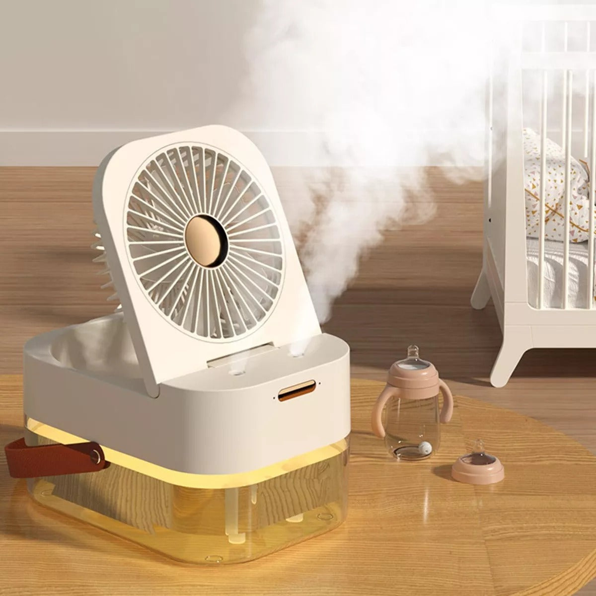 Ventilador Humidificador Doble Pulveriza