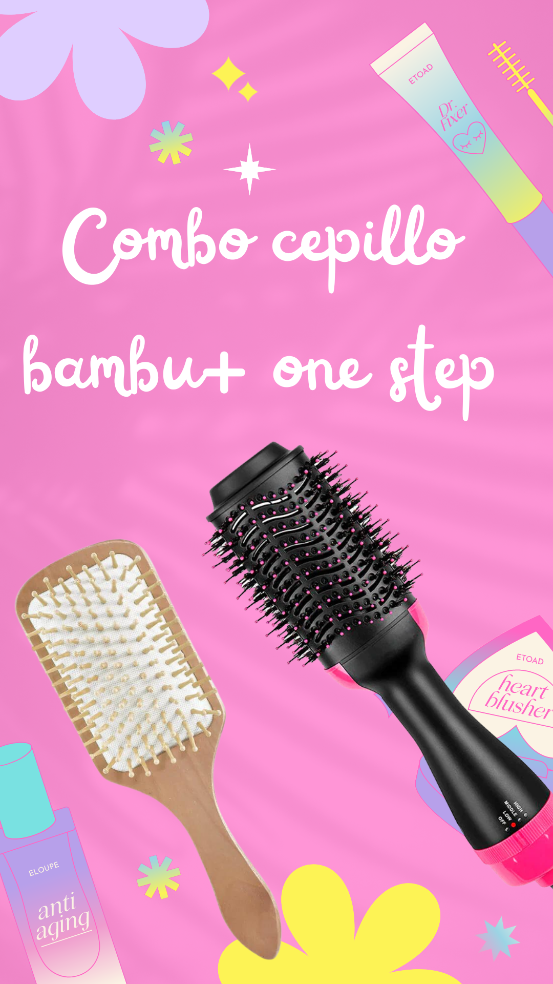 ONE STEP CUADRADO + CEPILLO BAMBU