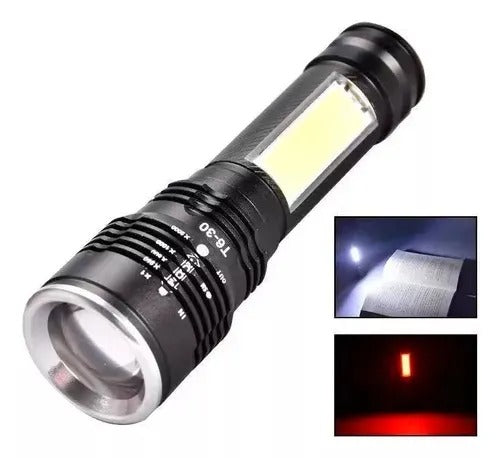 Linterna Tactica Led Recarg Cree T6 Usb