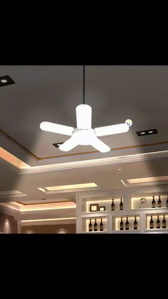 Lámpara Bombillo Led 4 Aspas Desplegable