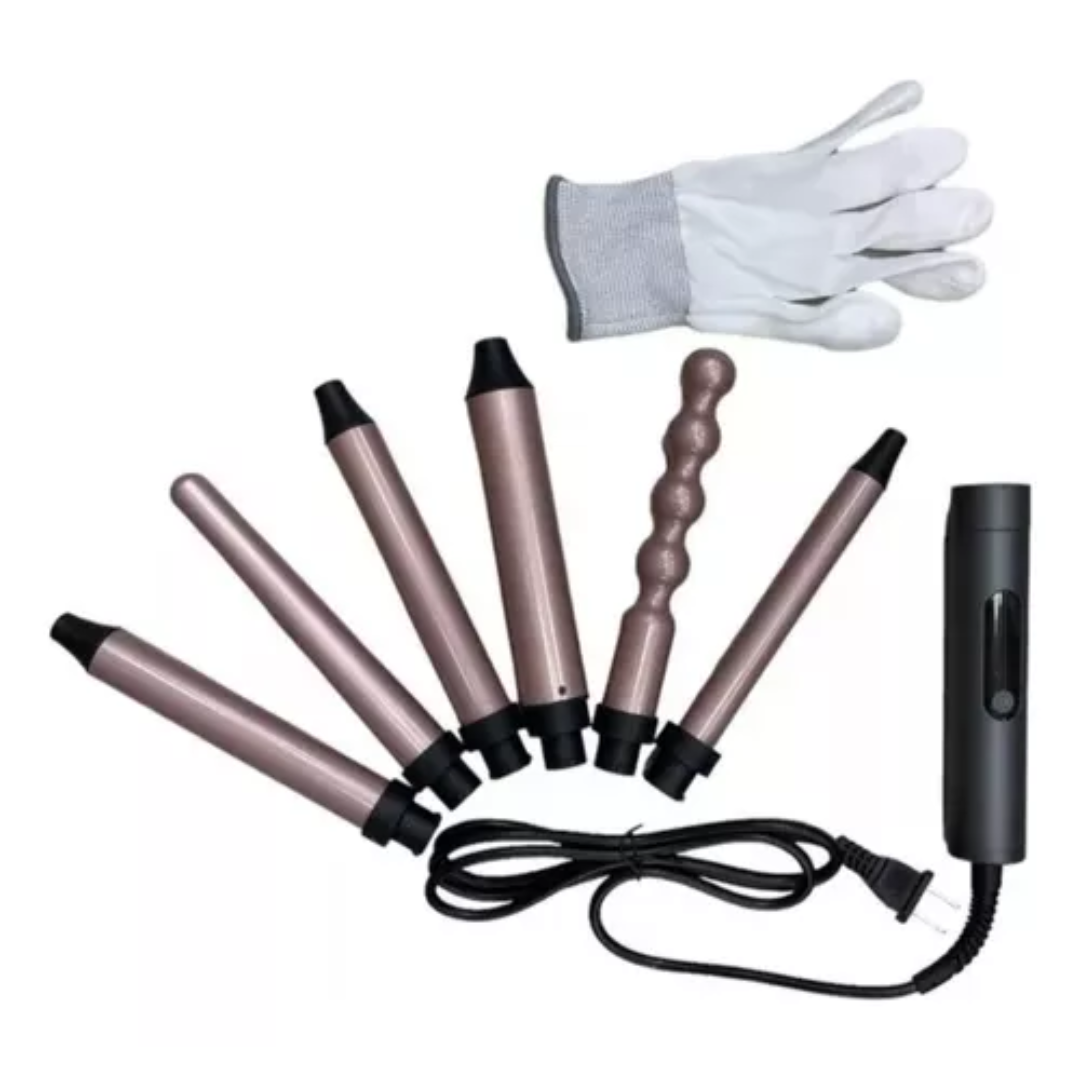 Pinza Rizador 6 En 1 Para Cabello