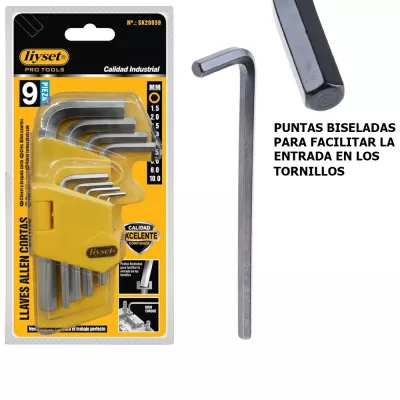 Llaves hexagonales tamaño medio xy-122