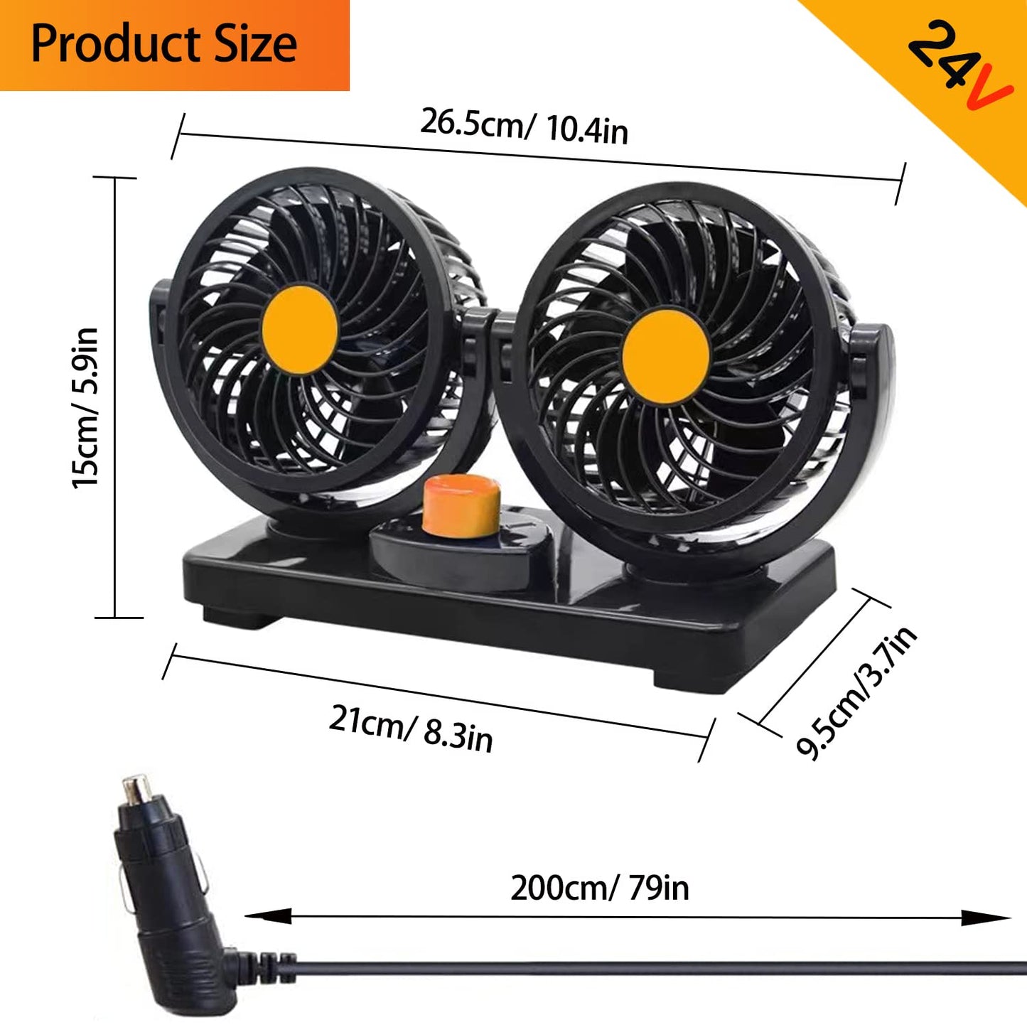 VENTILADOR DE CARRO GIRATORIO