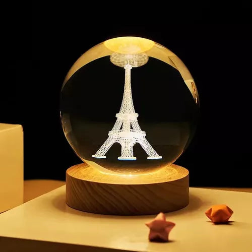 lampara esfera cristal 3D