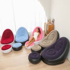 Silla inflable con puff