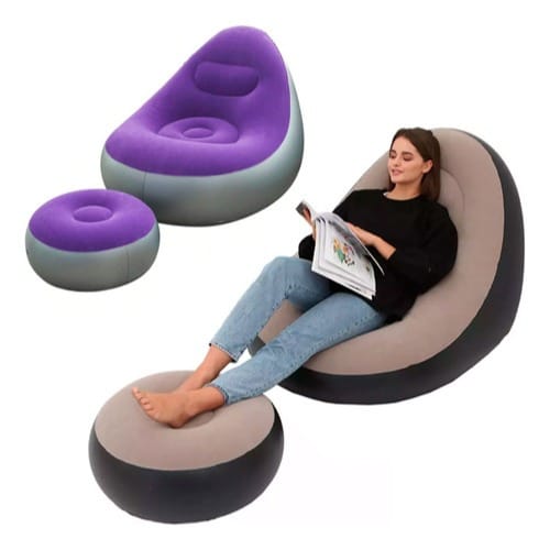 Sofa inflable posa pies