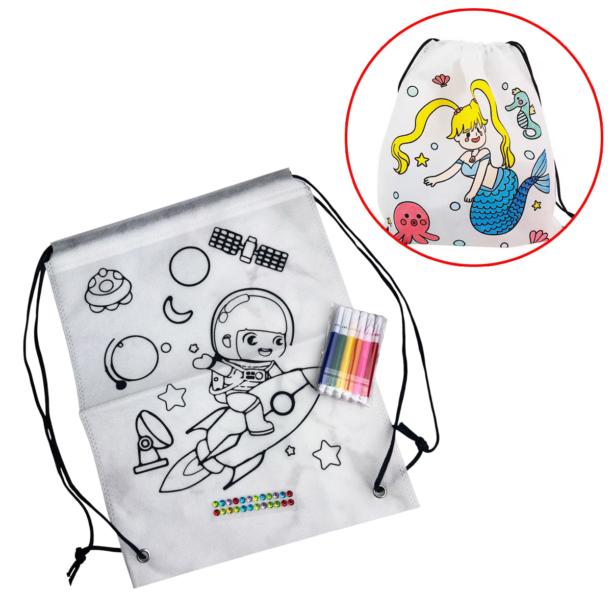 Mochila Mágica Bolso Para Colorear x3