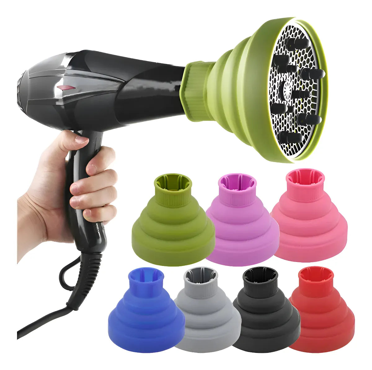 Difusor de cabello plegable