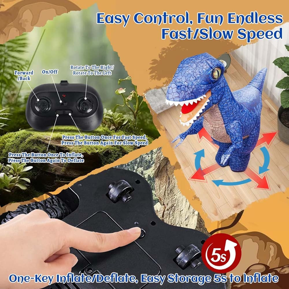 Dinosaurio Inflable RC con Control Remot