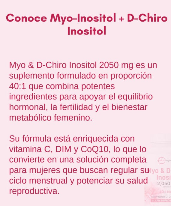 Myo and de chiro inositol capsulas
