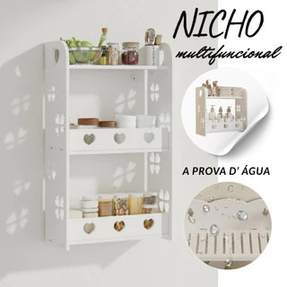 estante de baño de 3 niveles sin puerta