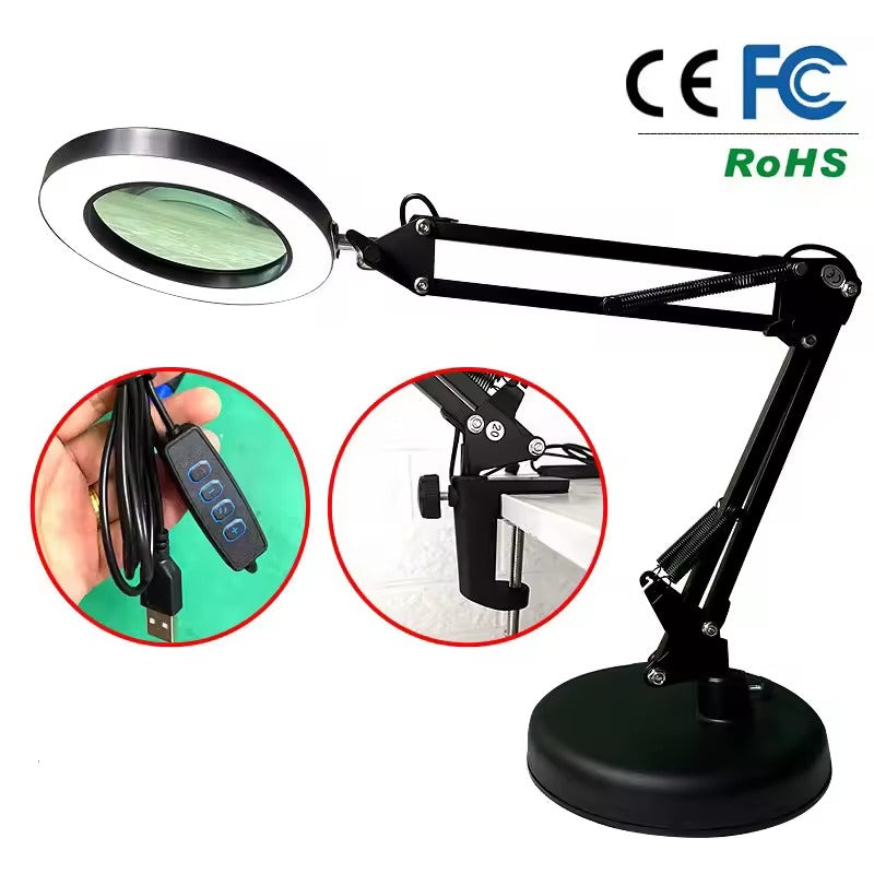 Lámpara Lupa LED de Escritorio 160mm
