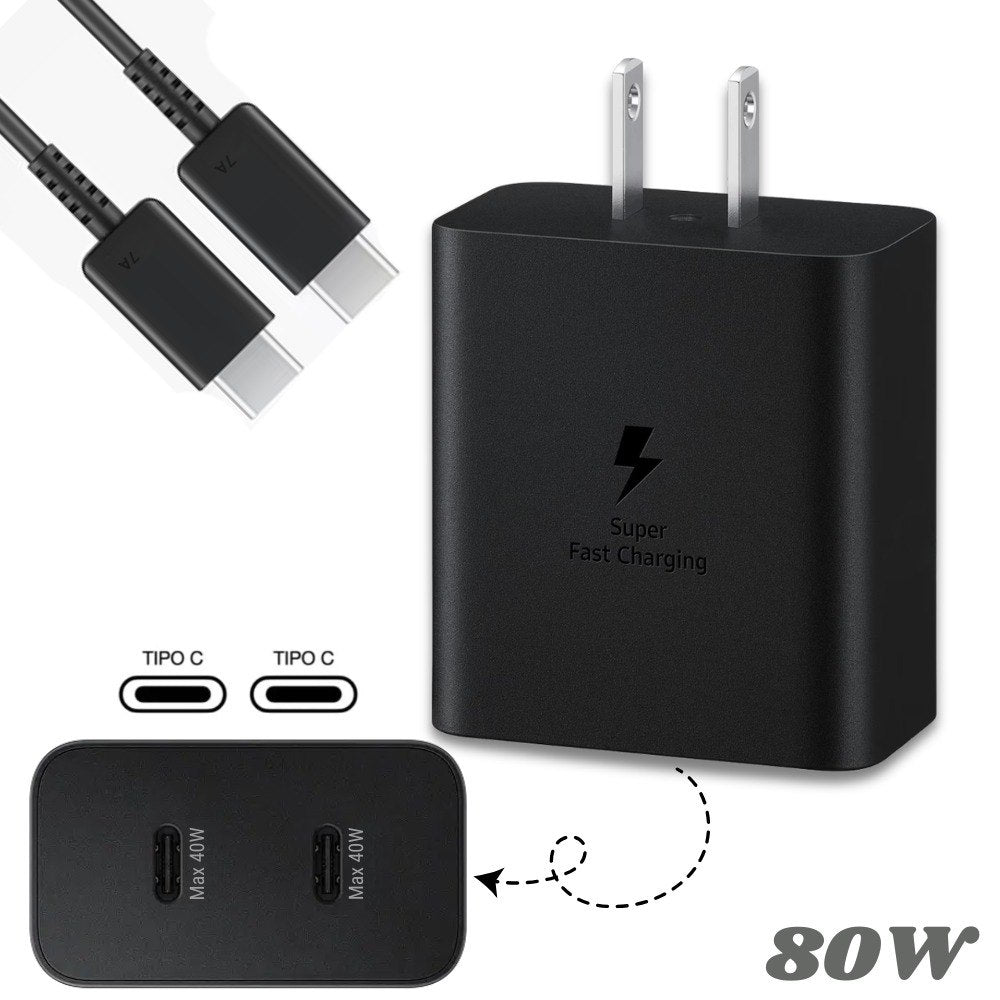 Cargador Tipo C Carga Rapida 80W Samsung