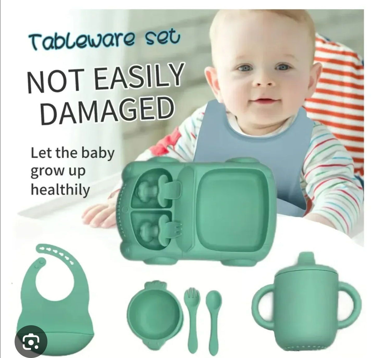 Utensilios bebe silicona de carrito