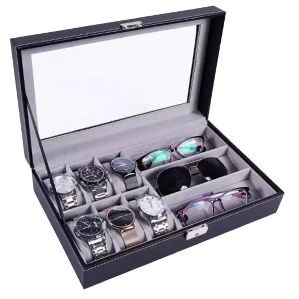 Estuche Organizador 6 Relojes Y 3 Gafas