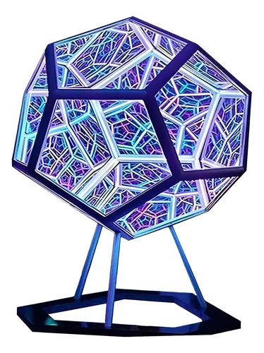 Lámpara led arte espacial geometría