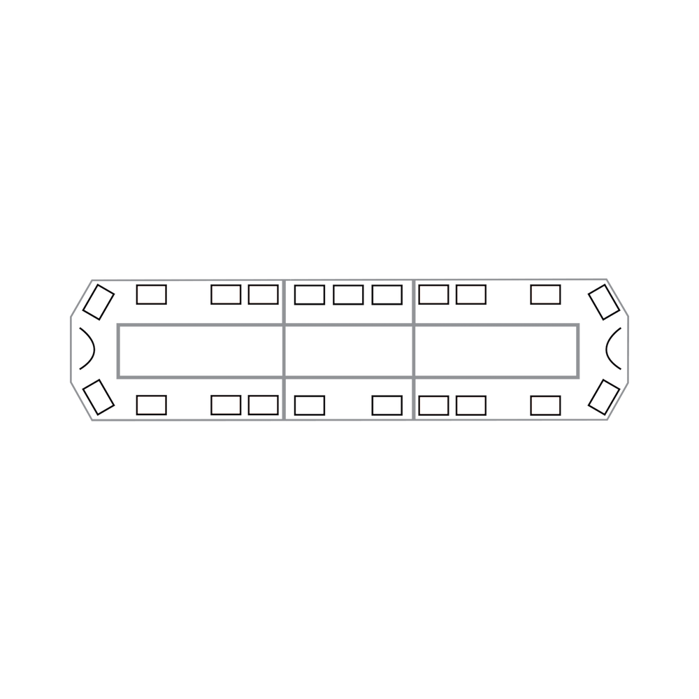 47" 21 Series Light Bar with 141 LEDs, Red/Blue/Amber