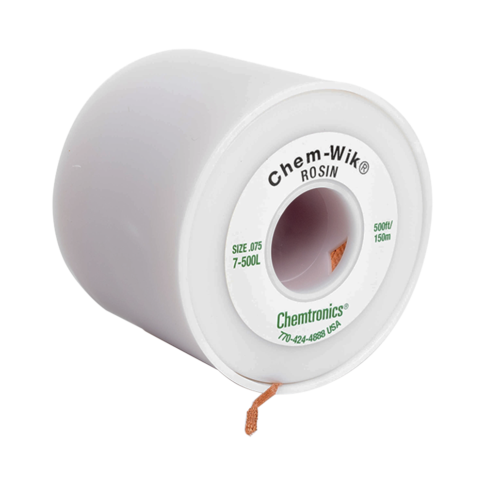 150m desoldering roll, 0.075" wide, high absorption braid.