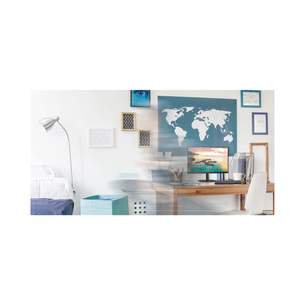 Monitor LED de 23.8" VESA, Resolución 1920 x 1080 Pixeles, Entradas de Video VGA/HDMI. Panel IPS LCD Backlight LED. Ultra Delgado