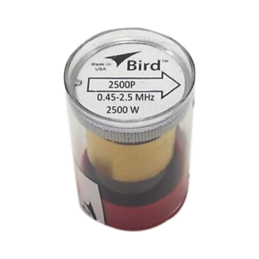 Elemento en línea 7/8" de 2500 W. para Wattmetro BIRD 43 en Rango de Frecuencia de 0.45 a 2.5 MHz.