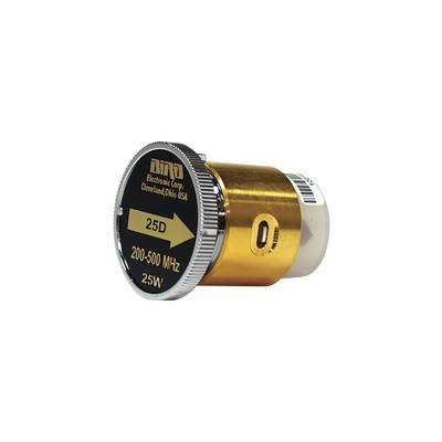 Elemento de 25 Watt en linea 7/8" para Wattmetro BIRD 43 en Rango de Frecuencia de 200 a 500 MHz.