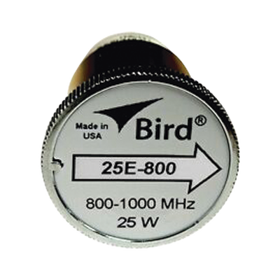 Elemento de 25 Watt en linea 7/8" para Wattmetro BIRD 43 en Rango de Frecuencia de 800 a 1000 MHz.
