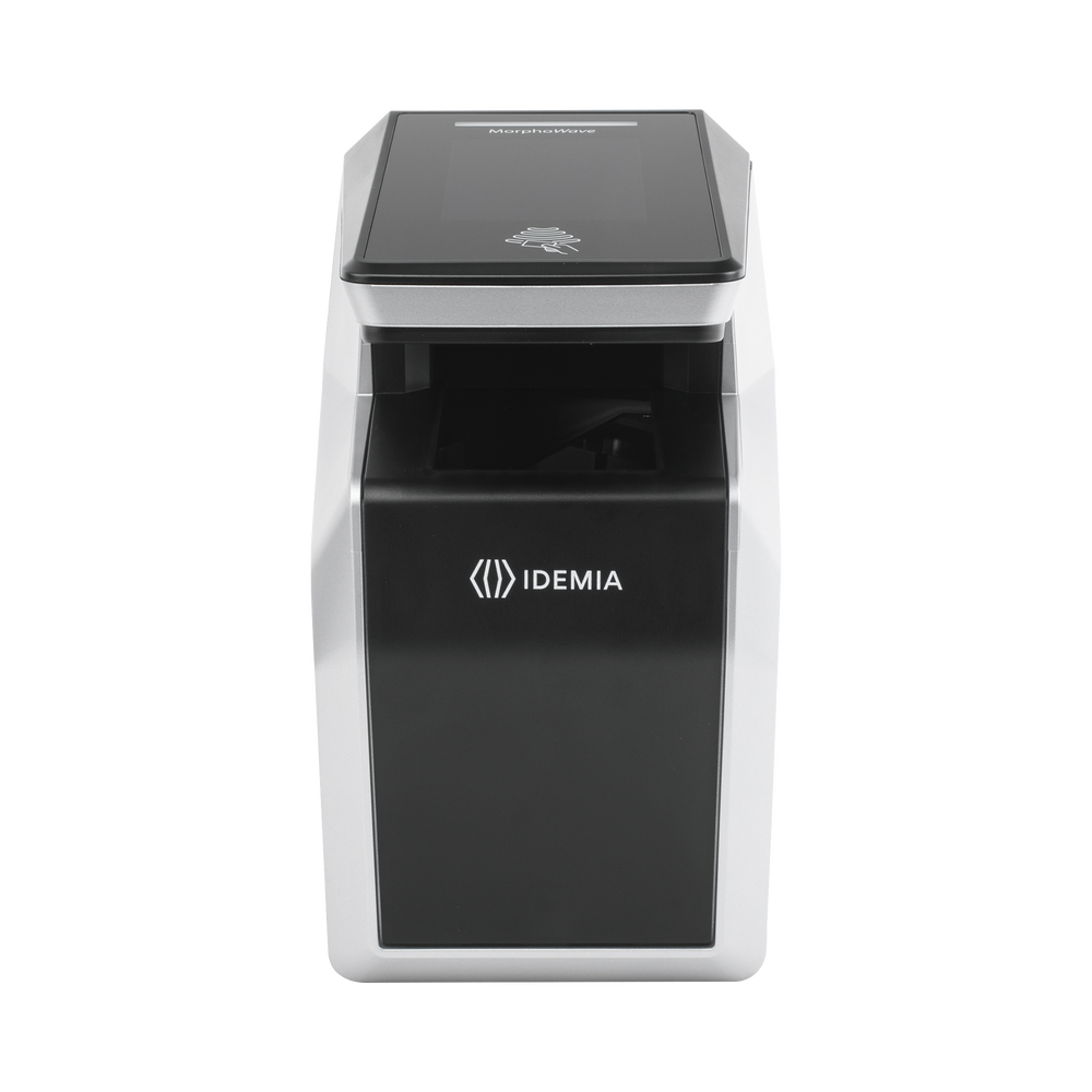 MorphoWave XP MDPI Contactless Fingerprint Reader / 40,000 Users (expandable to 100,000 with license) / Multi-format Card Reader Mifare, Desfire, HID Prox, IClass, Seos, QR / IP65 / PoE