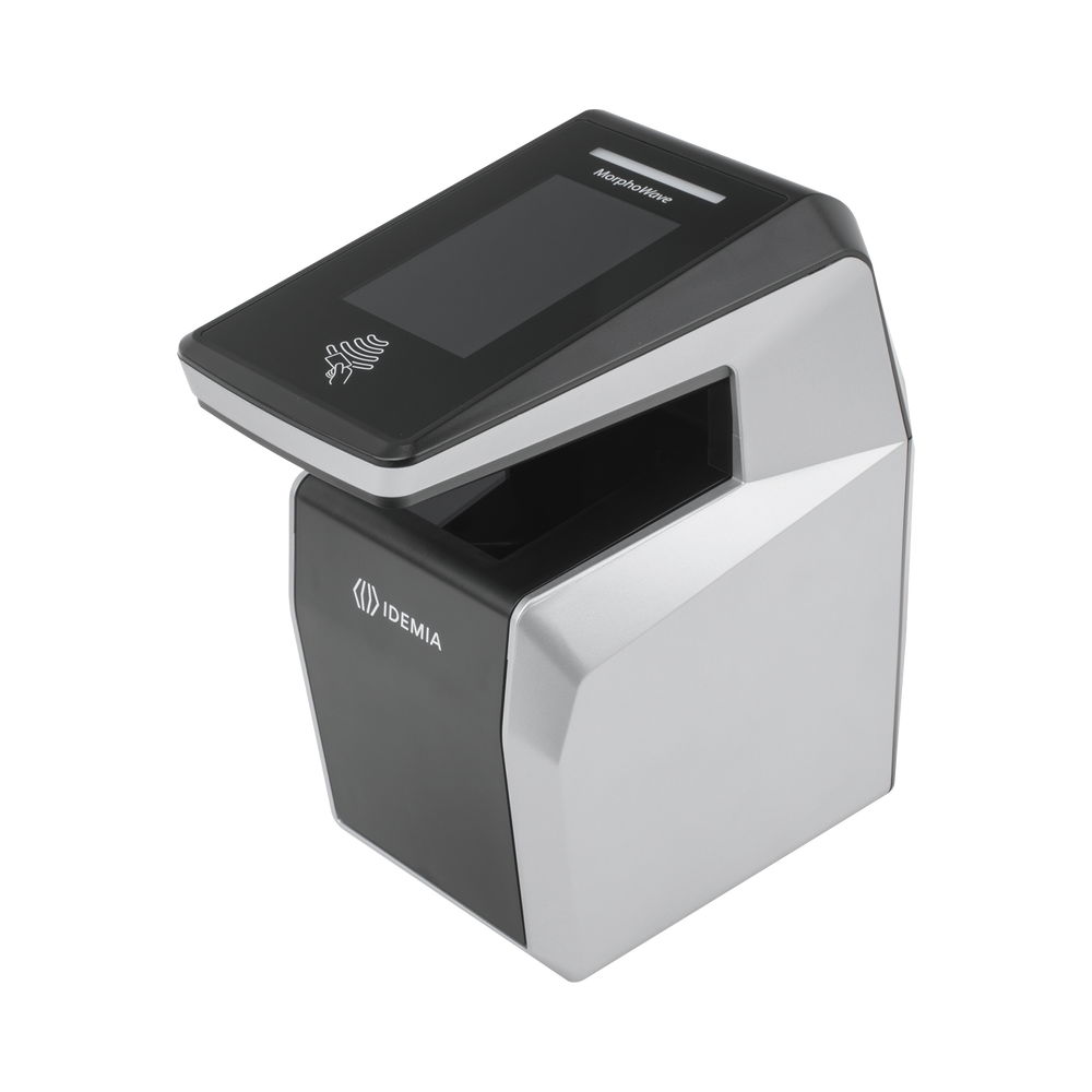 MorphoWave XP MDPI Contactless Fingerprint Reader / 40,000 Users (expandable to 100,000 with license) / Multi-format Card Reader Mifare, Desfire, HID Prox, IClass, Seos, QR / IP65 / PoE
