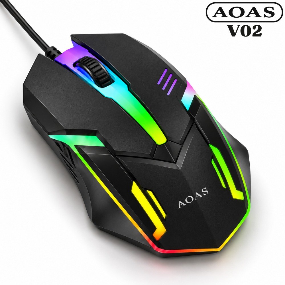 Mouse Alambrico Gamer Usb V02 Con Ilumin