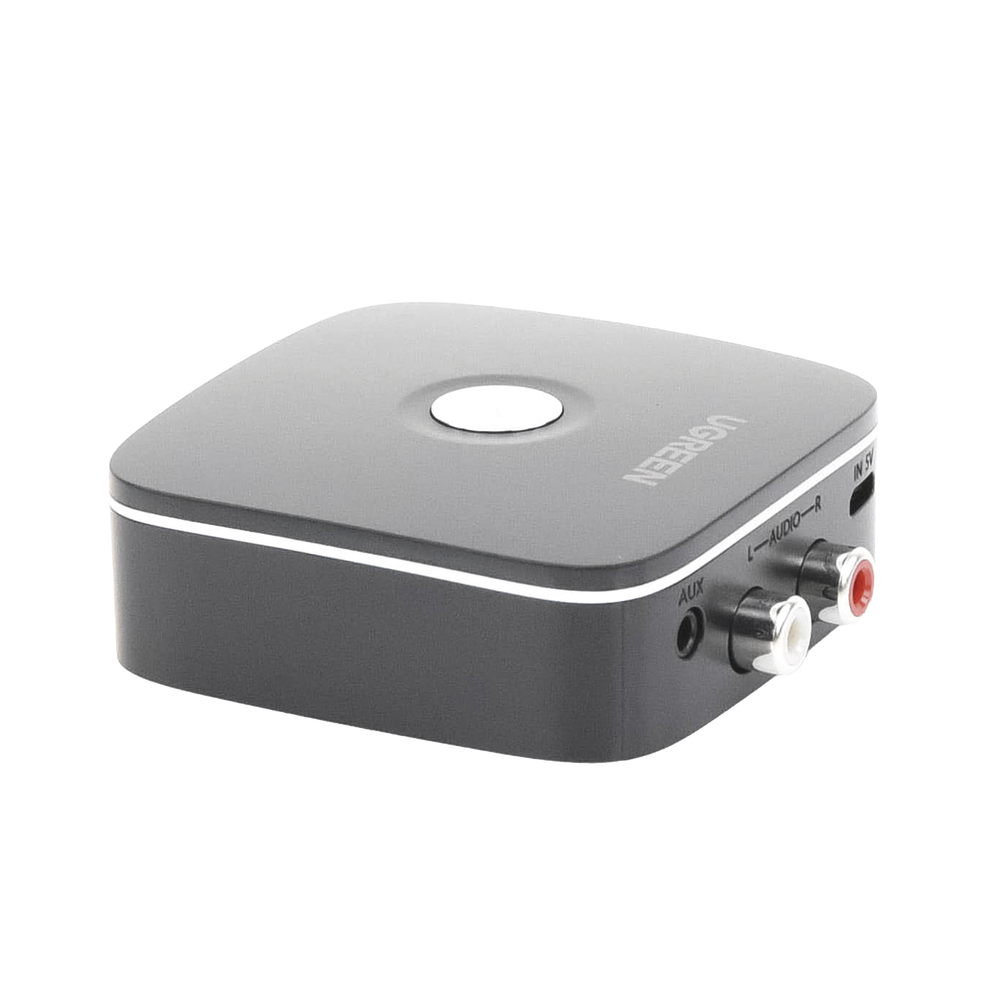 Receptor de Audio Bluetooth 5.0 a RCA o Auxiliar 3.5mm / Tecnología EDR / Reconexión Automática / Hasta 10 m / Ideal para Conectar Celulares, o Tabletas hacia alguna Bocina o Sistema de Audio