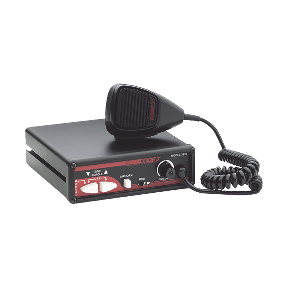 Sirena Scorpion ™ de 100 W con funciones completas, sistema de anuncio público (PA) y retransmisión de radio