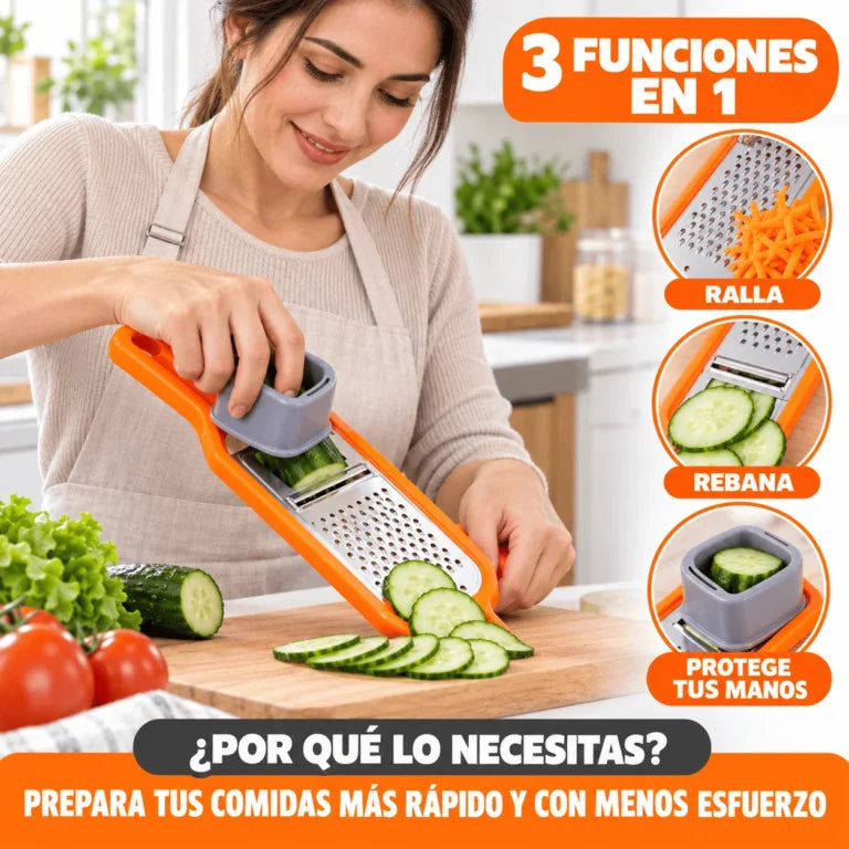 Mini rallador rebanador 2 en 1