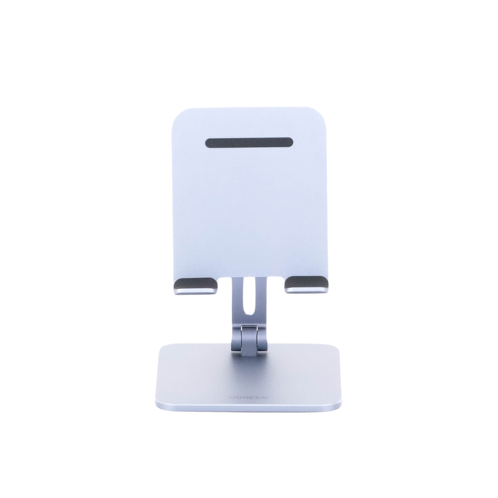 Cell Phone & Tablet Stand / Foldable / 180° & 270° Adjustable Angle / Non-Slip Base / Silicone Protection / Aluminum / Wide Compatibility with Devices from 7.9'' to 12.9'' / Gray Color