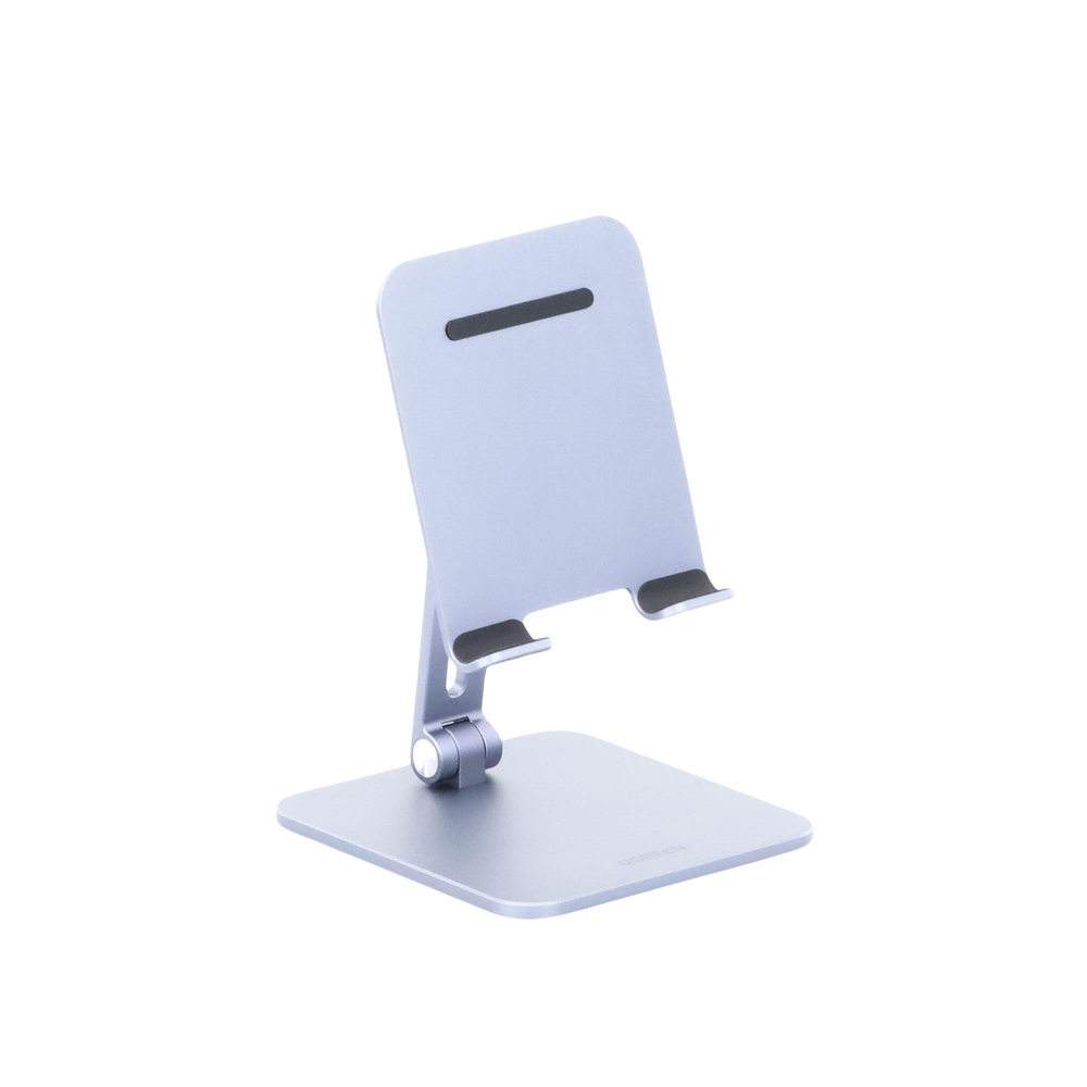 Cell Phone & Tablet Stand / Foldable / 180° & 270° Adjustable Angle / Non-Slip Base / Silicone Protection / Aluminum / Wide Compatibility with Devices from 7.9'' to 12.9'' / Gray Color