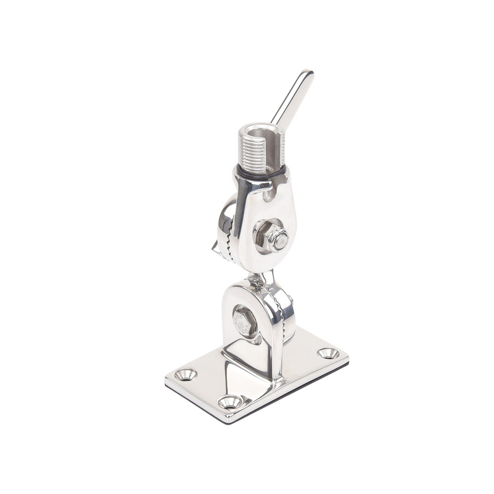 Stainless steel rotary mount, 4 positions, standard 1" x 14 thread