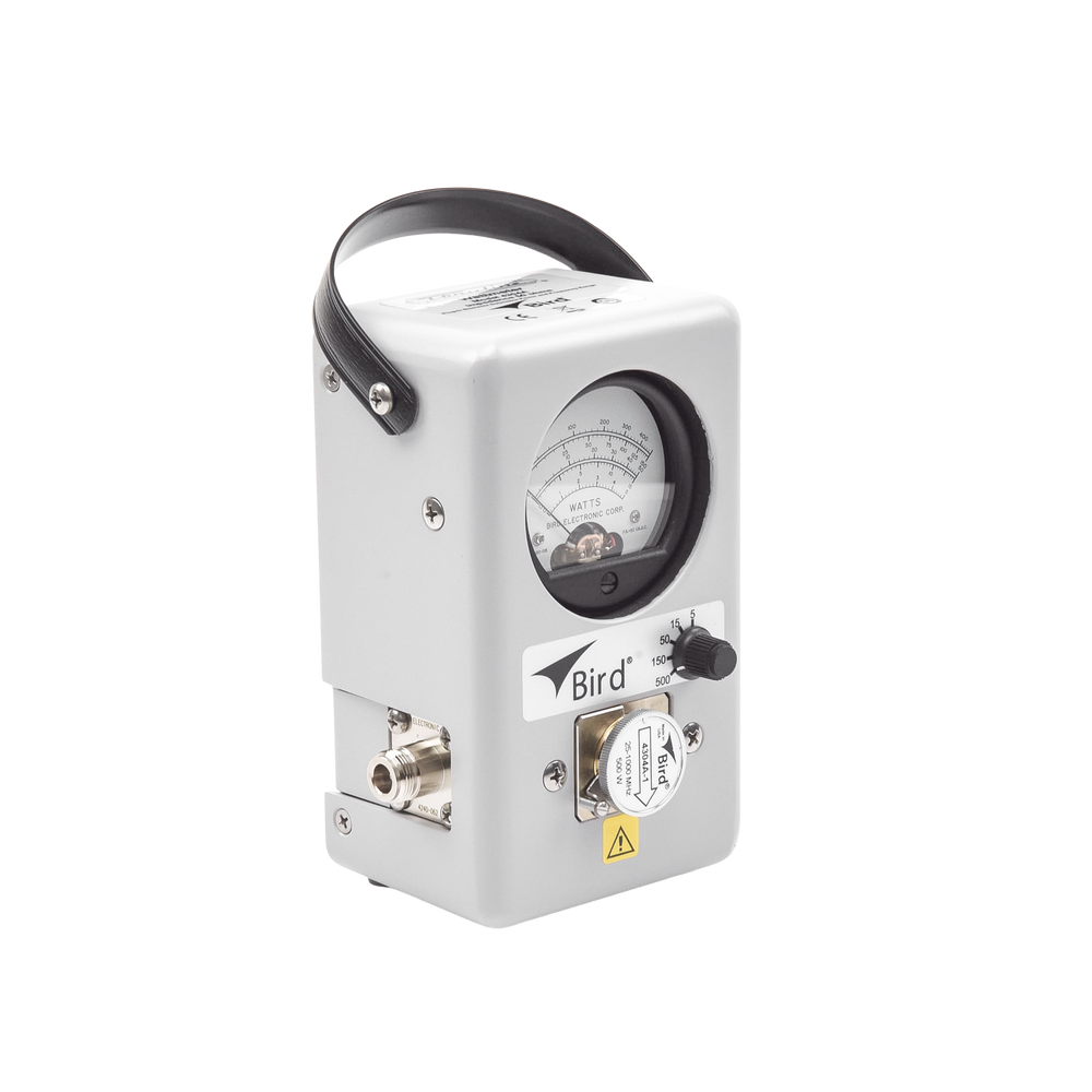 Wattmetro Direccional Thrueline de Banda Ancha con Elemento Fijo de 25-1000 MHz, 5-500 Watt .