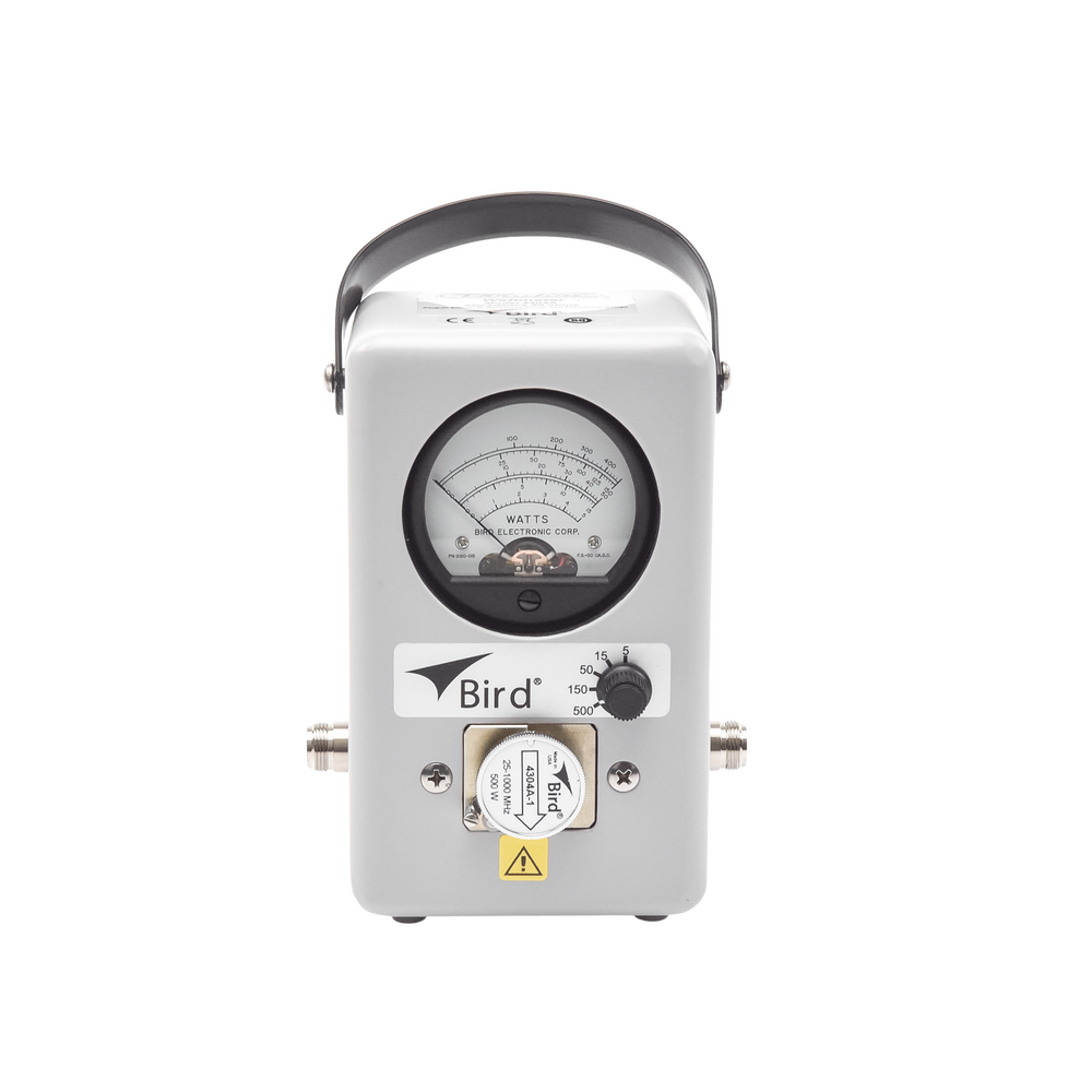 Wattmetro Direccional Thrueline de Banda Ancha con Elemento Fijo de 25-1000 MHz, 5-500 Watt .
